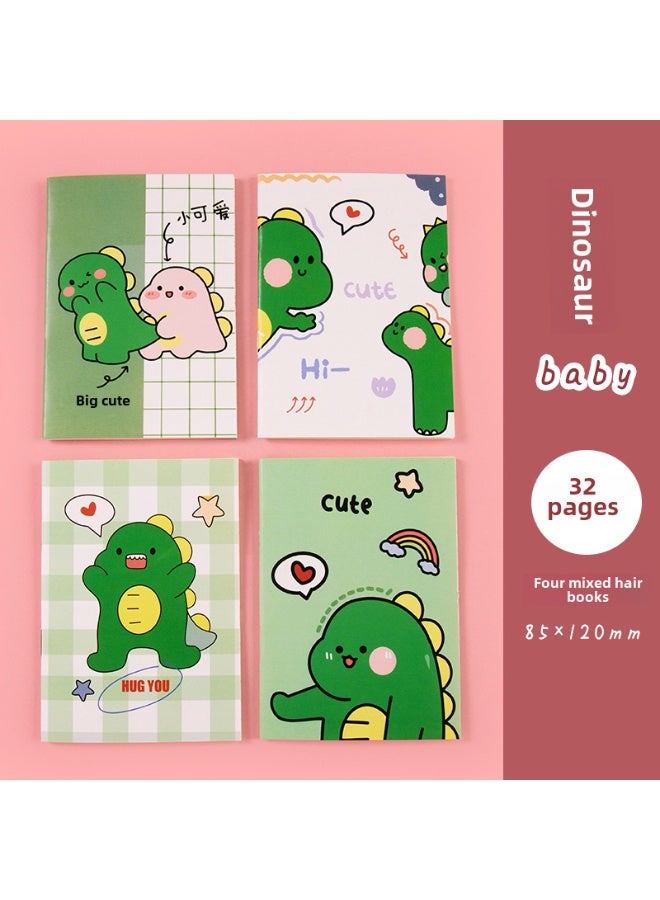 Cute Cartoon Portable Notebook, Student Journal, Single Pack (1 Random Style Out of 4), 8.5 x 12 cm